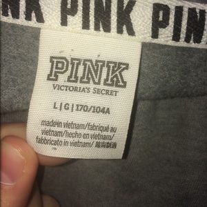 Gray PINK hoodie.
